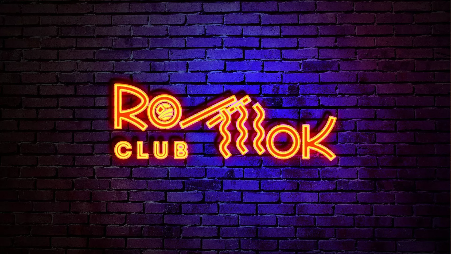Разработка светящейся интерьерной вывески суши-бара «Roll Wok Club» в Железногорске-Илимском