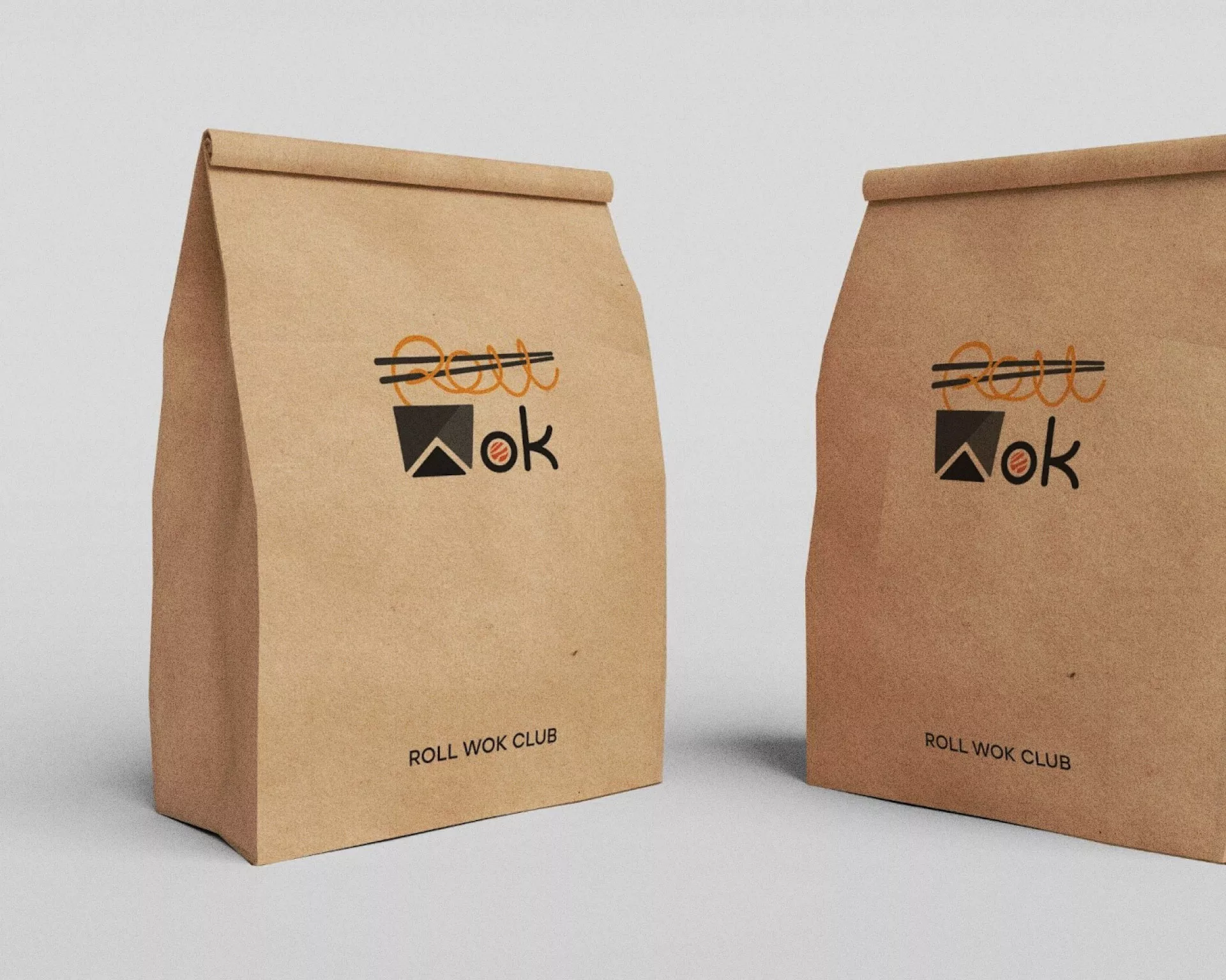 Создание дизайна упаковки суши-бара «Roll Wok Club» в Железногорске-Илимском